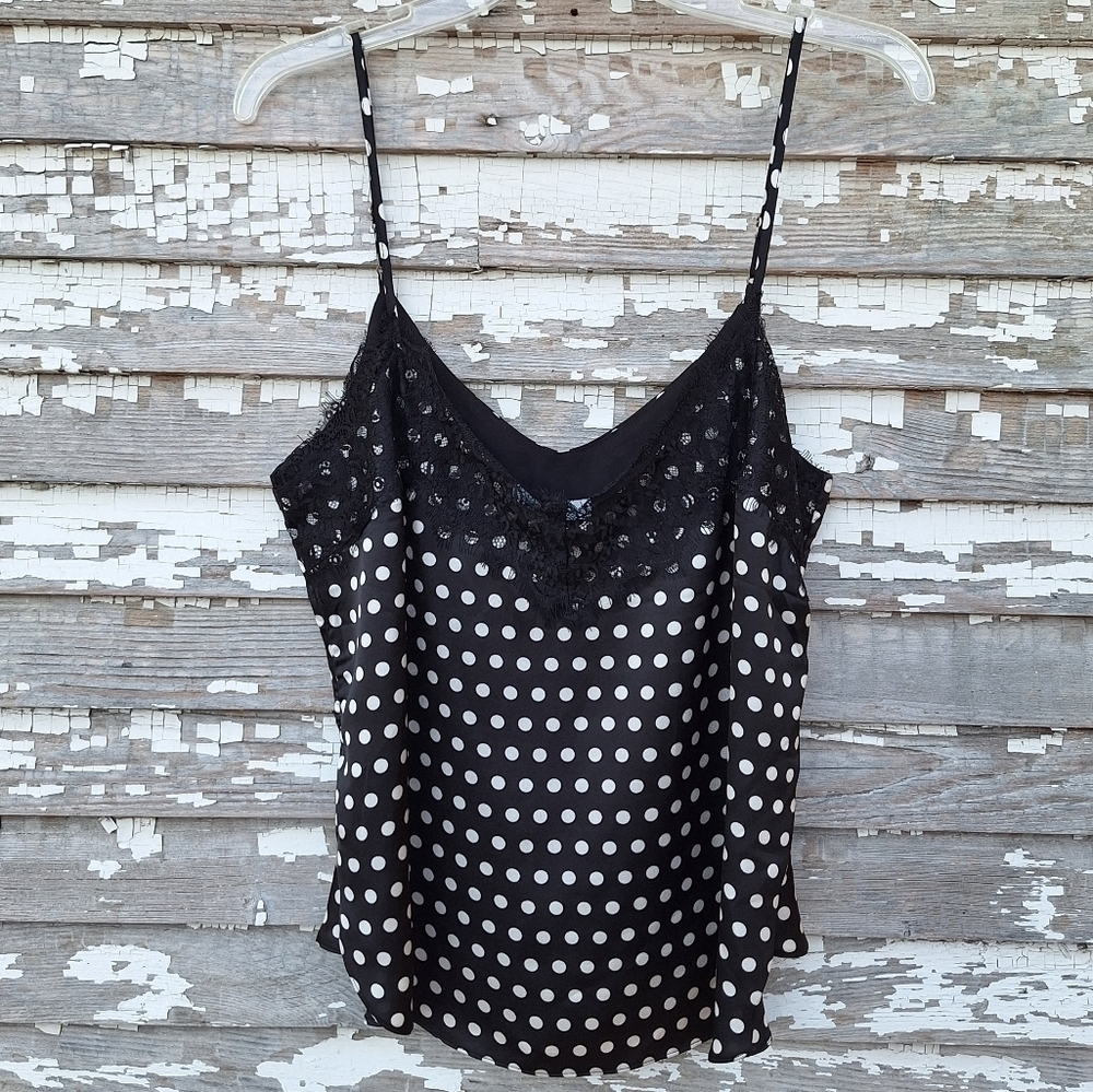 🌟 Heartloom lace polka dot cami camisole top NWT Y2K